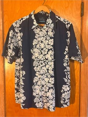 Pineapple Connection Mens L Shirt Tropical Hawaiian Button Down Short Sleeve